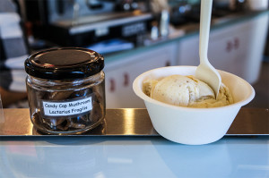Candy Cap Mushroom Ice Cream, Frankies, Mendocino | www.viktoriastable.com