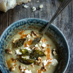 Cauliflower fennel soup {crispy basil + feta cheese} Cauliflower fennel soup - topped with crispy basil, feta cheese, toasted walnuts and paprika butter sauce. Delicious, and healthy, perfect for a cold winter day. | www.viktoriastable.com