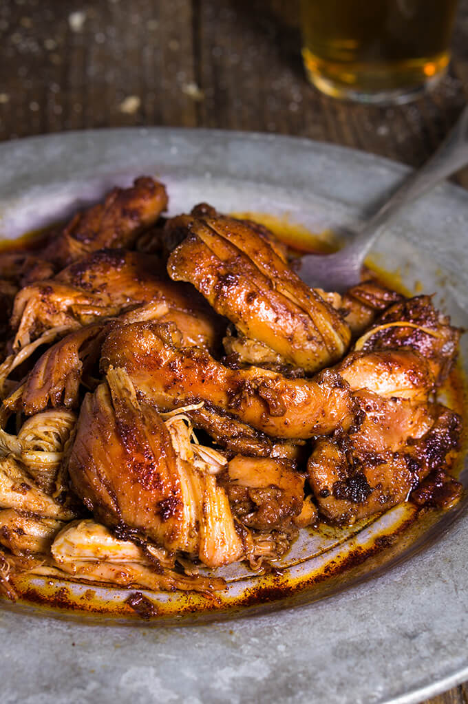 2-ingredient paprika chicken - you wouldn't believe how flavorful, delicious, and melt-in-your mouth this chicken is, not to mention completely hands-off! | www.viktoriastable.com