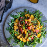 Smoky beet salad {chipotle pistachio butter + grapefruit + black garlic} Smoky beet salad - this spectacular salad of roasted beets, chipotle pistachio butter, grapefruit, and black garlic, drizzled with balsamic, smoked olive oil, and garnished with roasted pistachios has a complex depth of flavors, ranging from sweet and smoky, earthy and spicy, tangy and citrussy, that will tickle all of your taste buds. | www.viktoriastable.com