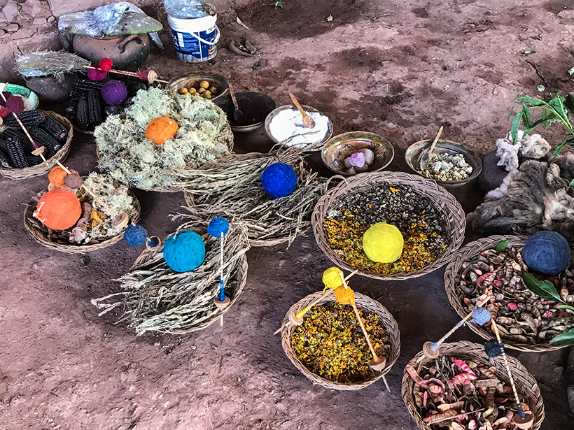 naturally dyed alpaca yarn