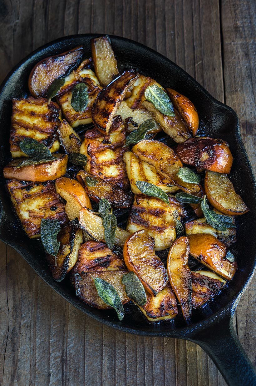 Pear sage saganaki | www.viktoriastable.com