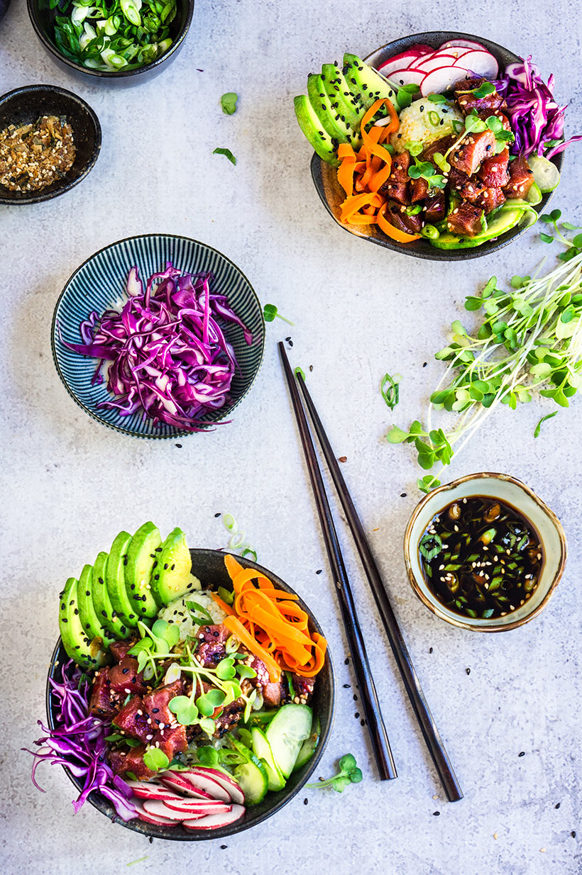 Ahi tuna poke bowl | www.viktoriastable.com